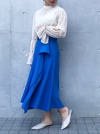 Yukiko Fukuda使用「UNITED TOKYO（レトロシャーリングブラウス）」的時尚穿搭