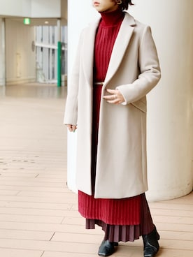 Yukiko Fukudaさん（レディース・155cm）の秋コーディネート