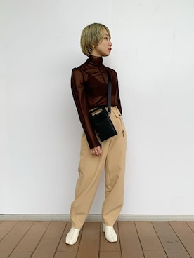 Yukiko Fukudaさん（レディース・155cm）の春コーディネート