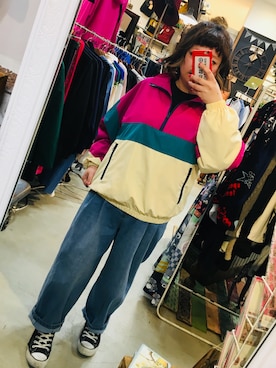 「CONVERSE（コンバース）のconverse コンバース ALL STAR HI オールスター ハイ 3206 BLACK(US)（スニーカー）」を使った、Erikids.さん（レディース・150cm）の冬コーディネート