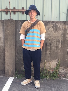 吳泓逸さん(メンズ・168cm)の春コーディネート