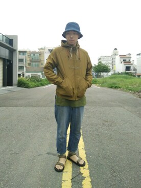 「WISDOM APPAREL（ウィズドムアパレル）のアイテム」を使った、吳泓逸さん（メンズ・168cm）の春コーディネート