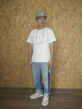 「(A)CRYPSISのアイテム」を使った、吳泓逸さん（メンズ・168cm）の春コーディネート