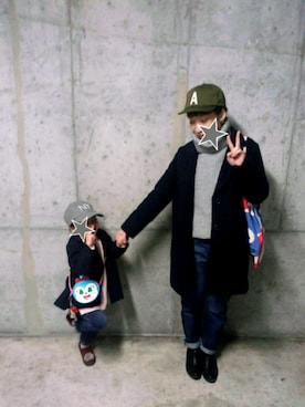「PAGEBOY（ページボーイ）のアイテム（ジャケット/アウター）」を使った、maronさん（キッズ・90cm）の冬コーディネート