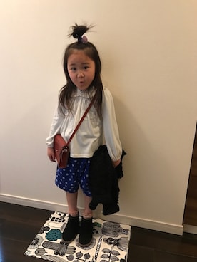 「BOdeBO（ボードボー ）のアイテム」を使った、yu-riさん（キッズ・100cm）の春コーディネート