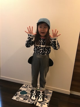 「URBAN RESEARCH Sonny Label（アーバンリサーチサニーレーベル）のアイテム（帽子）」を使った、yu-riさん（キッズ・100cm）の春コーディネート