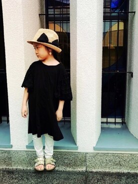 「5歳」｜「アイテム（チュニック）」を使った、yu-riさん（キッズ・110cm）の夏コーディネート