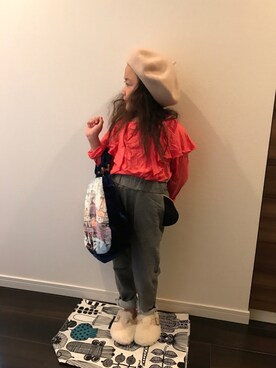 「DIESEL（ディーゼル）のアイテム」を使った、yu-riさん（キッズ・110cm）の秋コーディネート