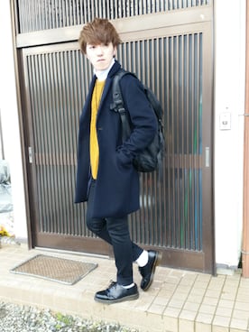 「trade mark（トレードマーク）のアイテム」を使った、ツバサさん（メンズ・177cm）の冬コーディネート
