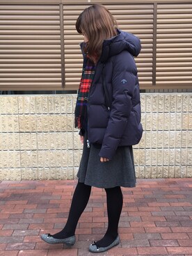 「DESCENTE ALLTERRAIN（デサント　オルテライン）のアイテム（ジャケット/アウター）」を使った、iさん（レディース・160cm）の冬コーディネート
