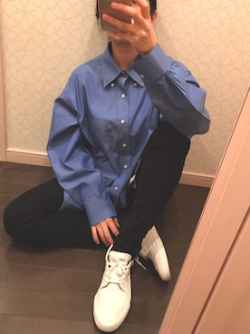 「H&M（エイチ・アンド・エム）のアイテム（その他パンツ）」を使った、momoさん（レディース・157cm）の秋コーディネート