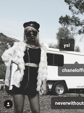 「chanel」｜「アイテム（ハンチング/ベレー帽）」を使った、instgram：kahimierikaさん（レディース・169cm）の夏コーディネート