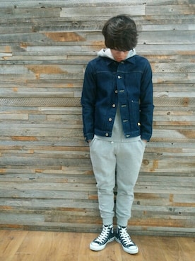 「WORLD WORKERS（ワールドワーカーズ）のアイテム（ジャケット/アウター）」を使った、YU-KINさん（メンズ・170cm）の冬コーディネート