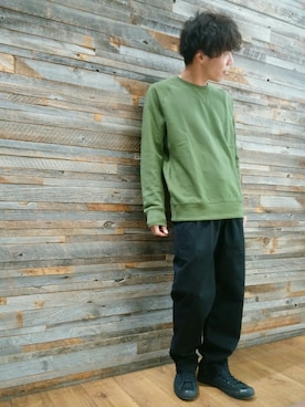 「ドラフトリーバイス」｜「アイテム（スウェット）」を使った、YU-KINさん（メンズ・170cm）の冬コーディネート