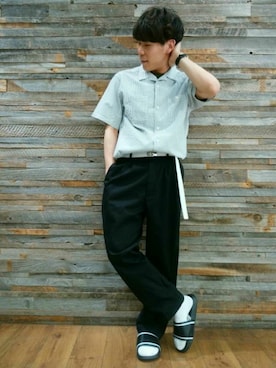「Right-on（ライトオン）のアイテム（シューズ）」を使った、YU-KINさん（メンズ・170cm）の夏コーディネート