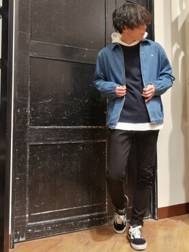「Lee（リー）のアイテム（その他アウター）」を使った、YU-KINさん（メンズ・170cm）の冬コーディネート
