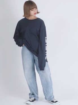 「だぼだぼ」｜「アイテム（その他）」を使った、Salong hameu  Womenさん（レディース・165cm）の春コーディネート