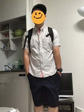 「ぽっちゃり、夏」｜「アイテム（腕時計）」を使った、hitujimypace3さん（メンズ・169cm）の夏コーディネート