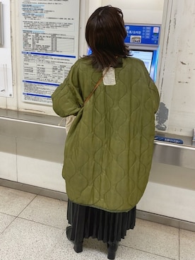 「レザーワンピース」｜「アイテム（その他アウター）」を使った、bananasさん（レディース・150cm）の冬コーディネート