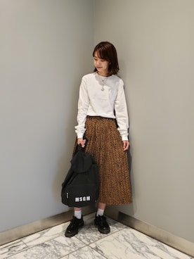 「archives e'pice（アルシーヴエピス）のアイテム（スカート）」を使った、ARINA / 杉本侑菜さん（レディース・163cm）の秋コーディネート