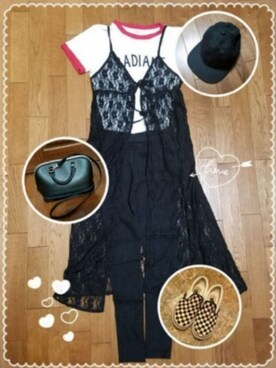 「Honeys」｜「アイテム（スリッポン）」を使った、みーゆさん（レディース・153cm）の秋コーディネート