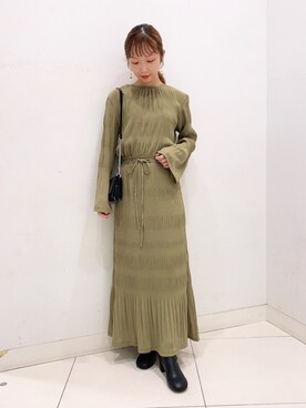 「SENSE OF PLACE by URBAN RESEARCH（センスオブプレイスバイアーバンリサーチ）の2WAYミラー付オサイフショルダーバッグ（ショルダーバッグ）」を使った、akaneさん（レディース・160cm）の夏コーディネート