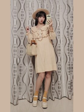 「F i.n.t（フィント）のアイテム（帽子）」を使った、狐さん（レディース・163cm）の冬コーディネート