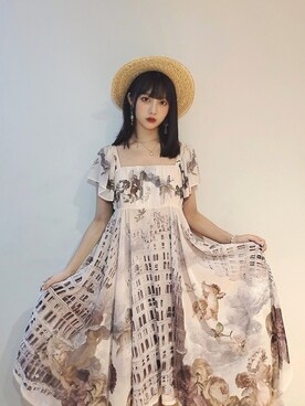 「F i.n.t（フィント）のアイテム（帽子）」を使った、狐さん（レディース・163cm）の夏コーディネート