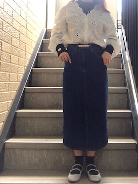「E hyphen world gallery（イーハイフンワールドギャラリー）のアイテム」を使った、haruさん（レディース・148cm）の春コーディネート