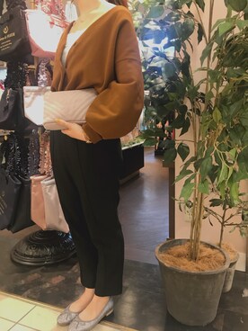 「袖ボリューム」｜「アイテム（財布/小物）」を使った、haruさん（レディース・148cm）の秋コーディネート