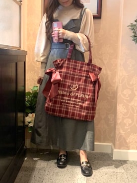 「Maison de FLEUR（メゾンドフルール）のアイテム（PC・スマホグッズ/家電）」を使った、haruさん（レディース・149cm）の秋コーディネート