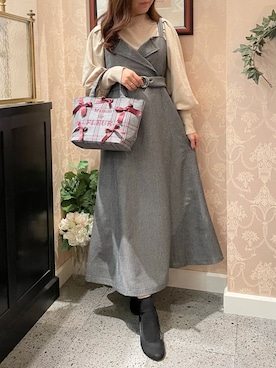 「Maison de FLEUR（メゾンドフルール）のアイテム」を使った、haruさん（レディース・149cm）の冬コーディネート