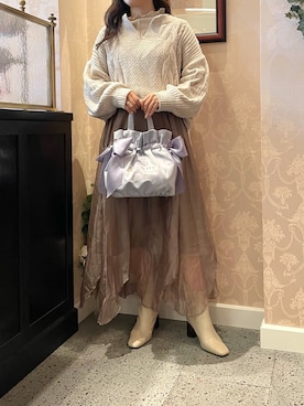 「Maison de FLEUR（メゾンドフルール）のアイテム」を使った、haruさん（レディース・149cm）の冬コーディネート