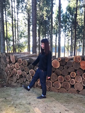 Fuka*さん（レディース・153cm）の冬コーディネート