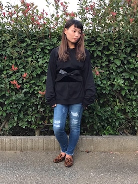 「サッシュベルト」｜「アイテム（その他）」を使った、Fuka*さん（レディース・153cm）の秋コーディネート