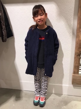 「coen（コーエン）のアイテム（その他アウター）」を使った、Fuka*さん（キッズ・120cm）の秋コーディネート