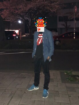 「Right-on（ライトオン）のアイテム（デニムジャケット）」を使った、ヒノリさん（メンズ・180cm）の春コーディネート