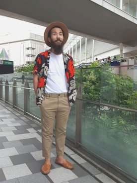「CHAMULA（チャムラ）のアイテム」を使った、EIJIさん（メンズ・176cm）の夏コーディネート