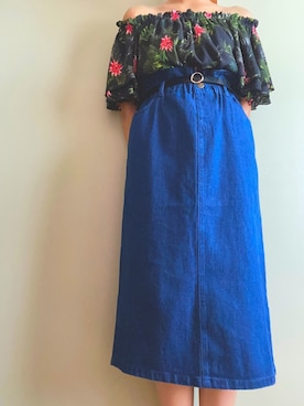 「花柄 トップス」｜eriさん（レディース・152cm）の夏コーディネート