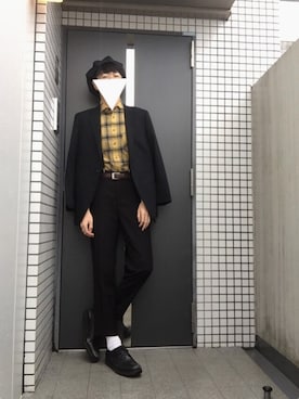 「coen（コーエン）のアイテム（ハンチング/ベレー帽）」を使った、だいちさん（メンズ・176cm）の秋コーディネート