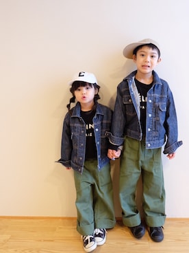 azu☻♡さん（キッズ・110cm）の冬コーディネート