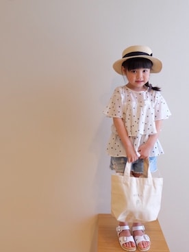 「コンフォートサンダル」｜azu☻♡さん（キッズ・100cm）の夏コーディネート