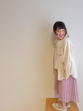 「アイテム（スカート）」を使った、azu☻♡さん（キッズ・120cm）の春コーディネート