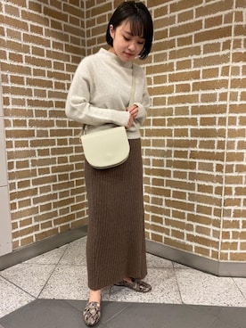 「green label relaxing（グリーンレーベルリラクシング）の◆CFC ビットローファー(1.0cmヒール)（ローファー、その他）」を使った、wakutsu kanaさん（レディース・156cm）の秋コーディネート