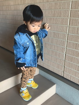「息子コーデ」｜「アイテム（レッグウェア）」を使った、KIRA☆REIさん（キッズ・80cm）の秋コーディネート