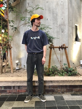 「URBAN RESEARCH（アーバンリサーチ）のアイテム（帽子）」を使った、tsujisakiさん（メンズ・173cm）の夏コーディネート