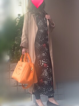 「NANO universe（ナノユニバース）のアイテム（トレンチコート）」を使った、みーこさん（レディース・153cm）の春コーディネート