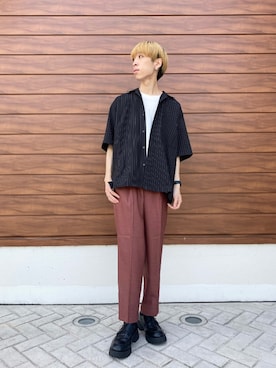 「shiki tokyo（シキトウキョウ）のアイテム」を使った、とさん（メンズ・177cm）の夏コーディネート