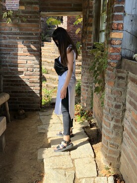 「MOUSSY（マウジー）のWAIST&SHOULDER BAG（ショルダーバッグ）」を使った、amichqnさん（レディース・160cm）の夏コーディネート