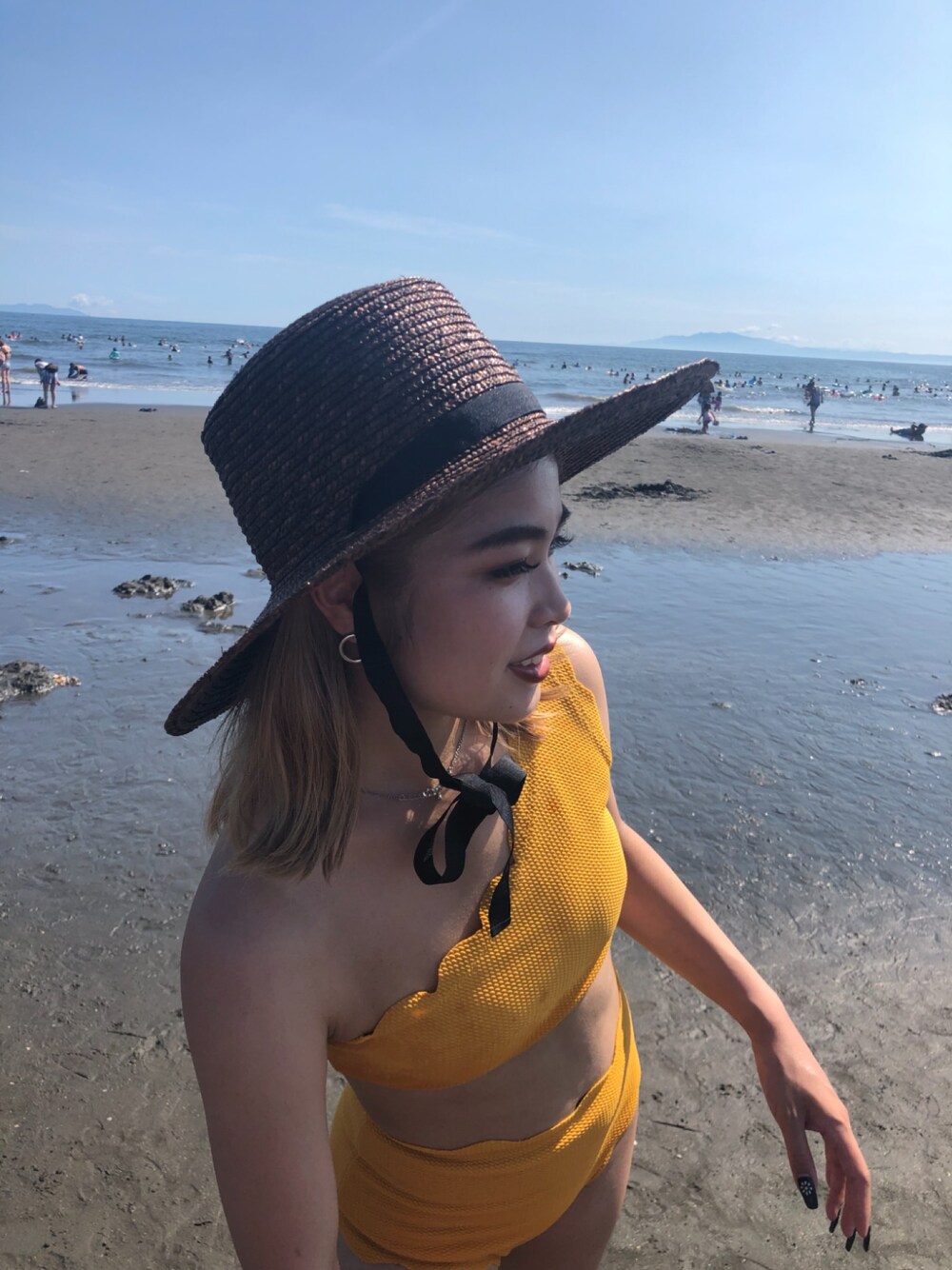 「zaful、murua、水着」｜「MURUAのアイテム（帽子、その他）」を使った、amichqnさん（レディース・161cm）の秋コーディネートの1枚目の写真